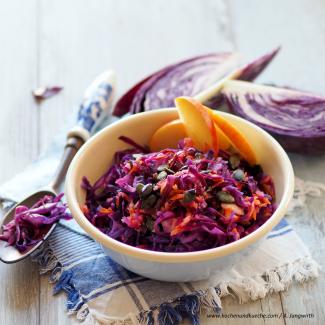 Rotkraut-Karotten-Apfel-Salat