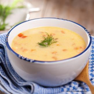 Wärmende Fischsuppe mit Kabeljau und Ingwer