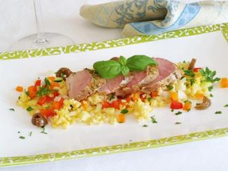 Schweinsfilet mit Senfmarinade