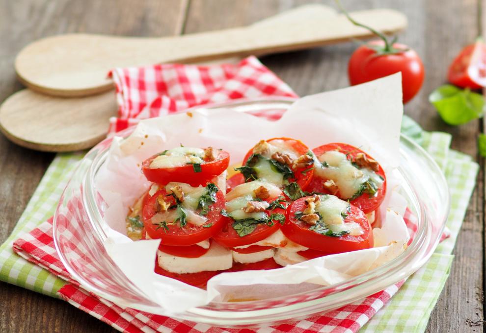 Schafkäse-Tomaten-Auflauf