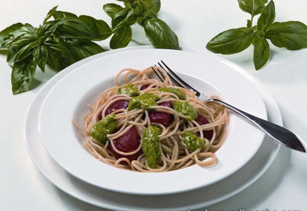 Spaghetti mit gerösteten Paradeisern