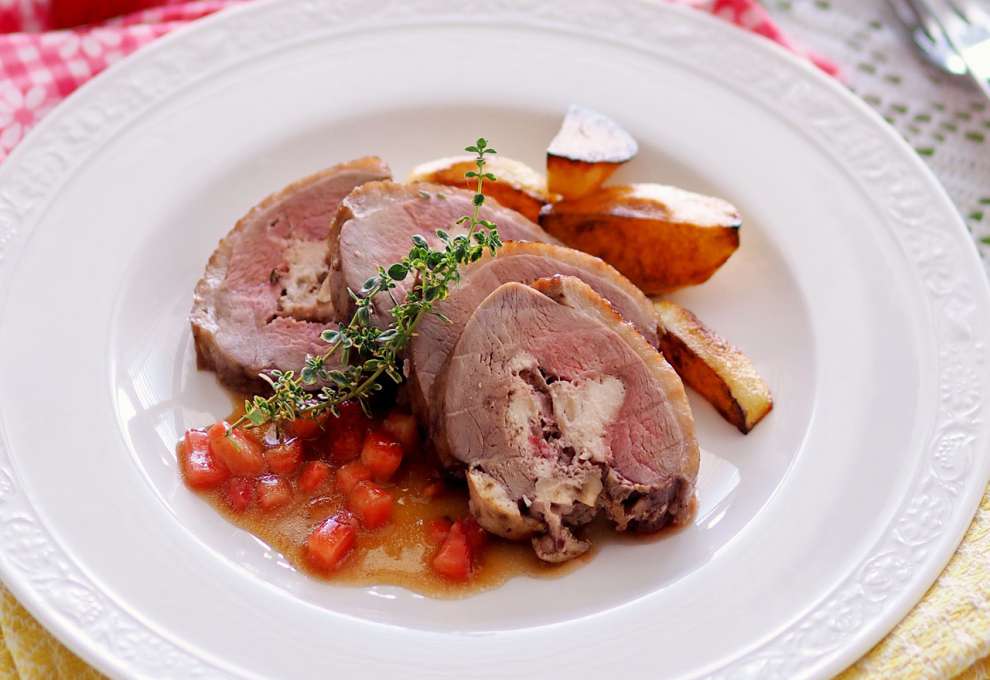 Erdbeer-Entenroulade