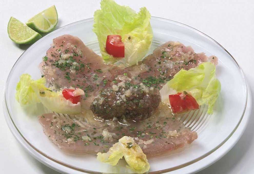 Thunfischcarpaccio mit Thunfischtatar