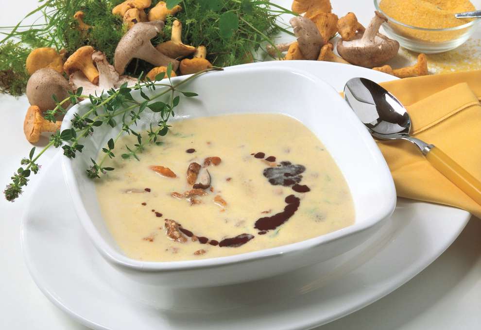 Schwammerlsuppe mit Polenta » herzhafte Gerichte &amp; Speisen