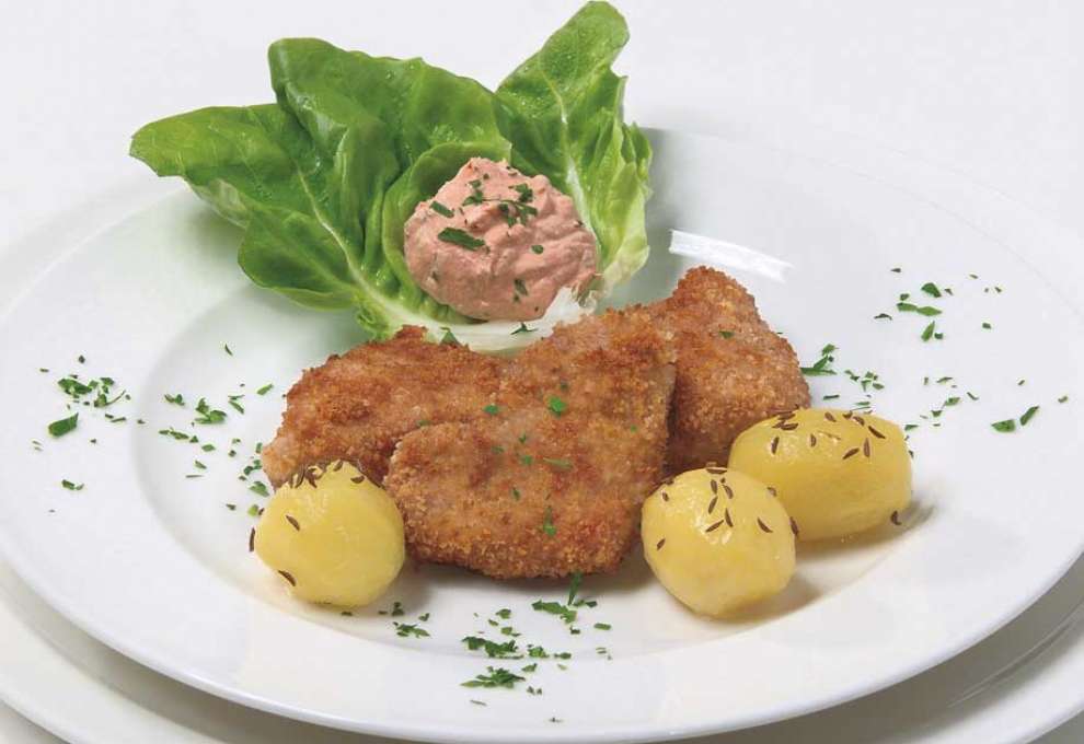 Gebackene Schweinsmedaillons