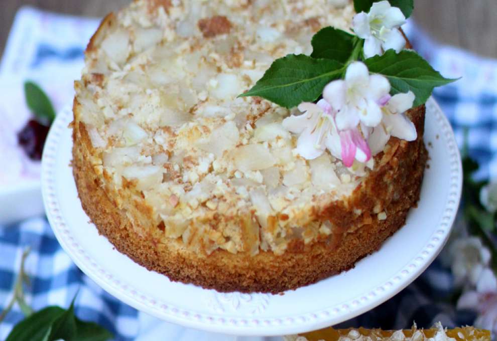 Apfelkuchen mit Mandelkruste