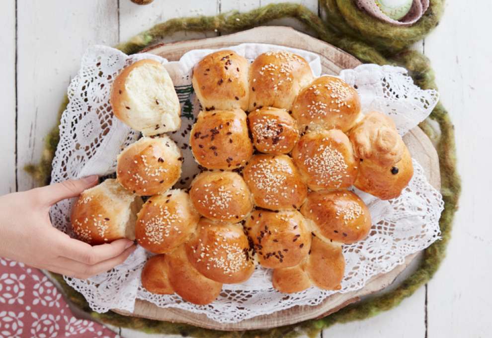 Schäfchen aus Weckerln geformt
