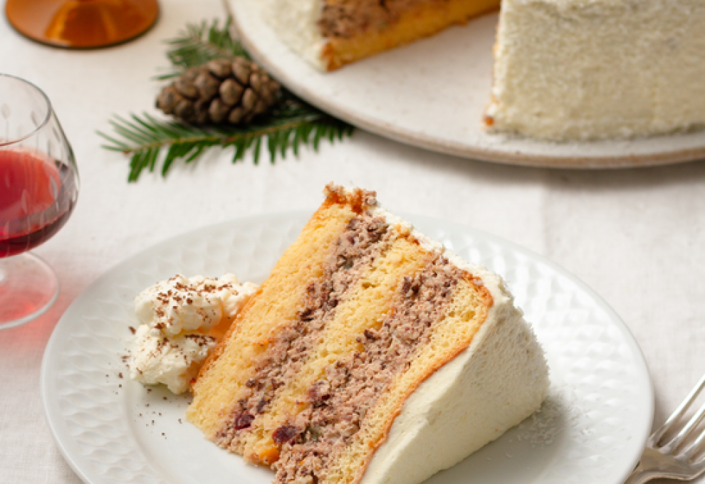 Mascarponecremetorte mit kandierten Früchten