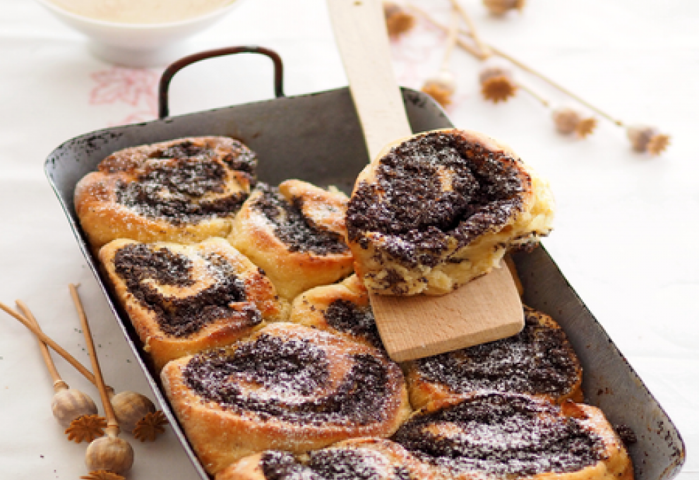 Mohnschnecken aus Erdäpfel-Germteig » süße Gerichte &amp; Speisen