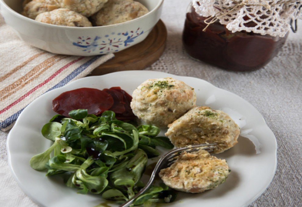 Semmelknödel mit Pilzen