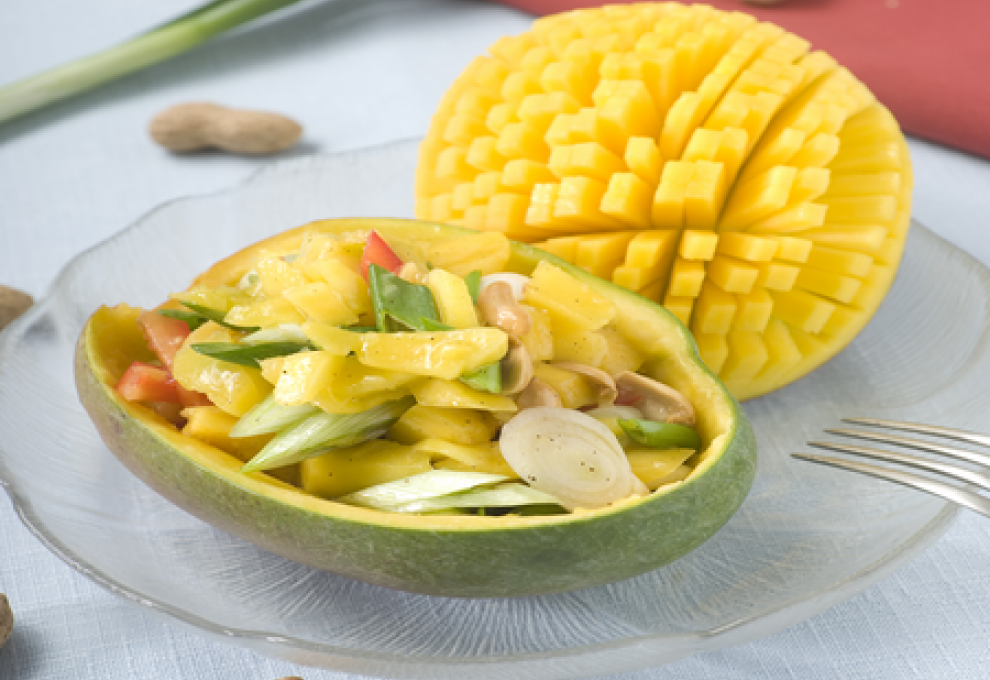 Mangosalat mit Erdnüssen » herzhafte Gerichte &amp; Speisen