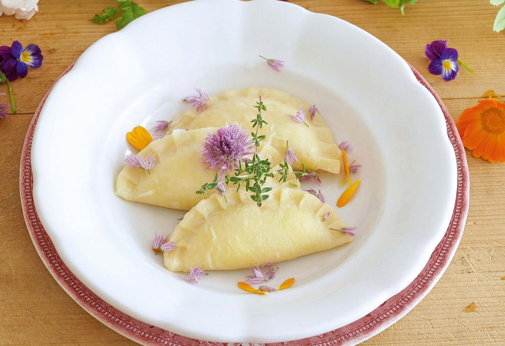 Topfenteigtaschen mit Fleischfülle