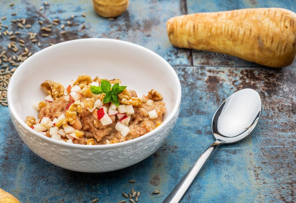 Porridge mit Roggen, Apfel und Zimt