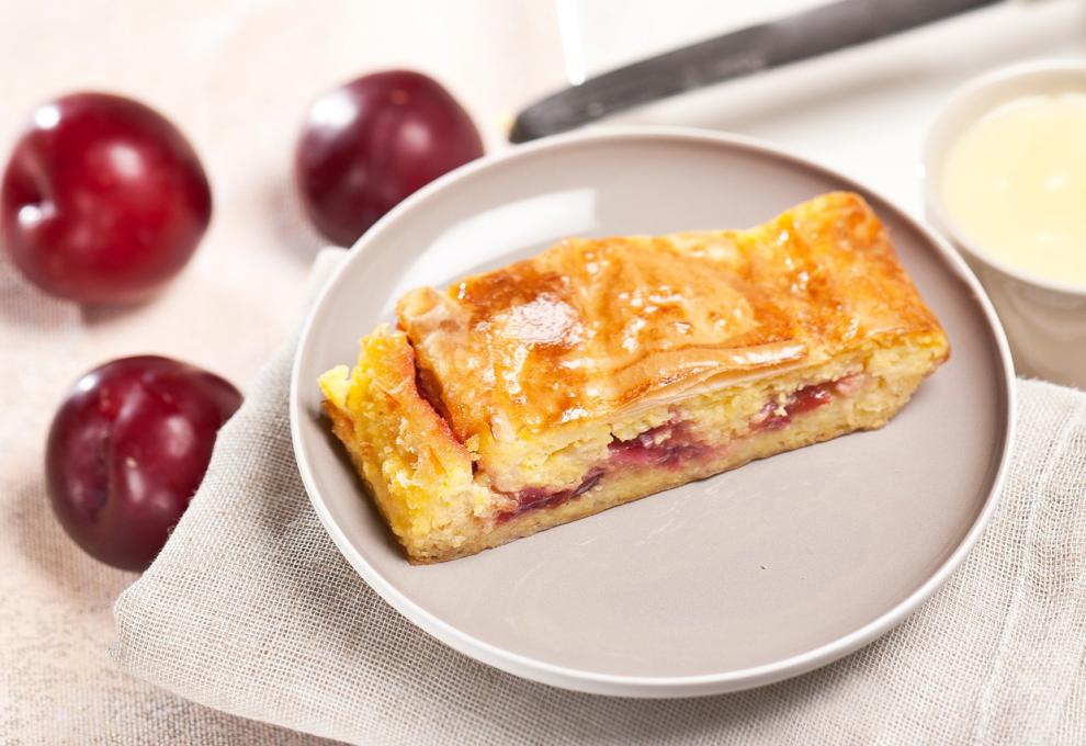 Polentastrudel mit Pflaumen und Ringlotten