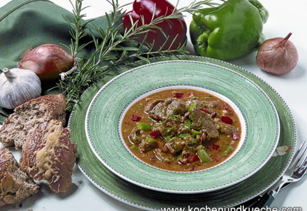 Lammragout mit Paprikaschoten