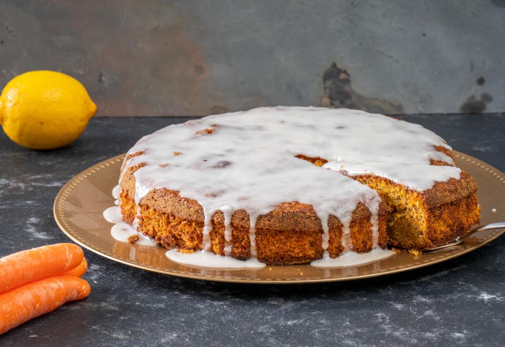 Karottenkuchen mit Orangenglasur