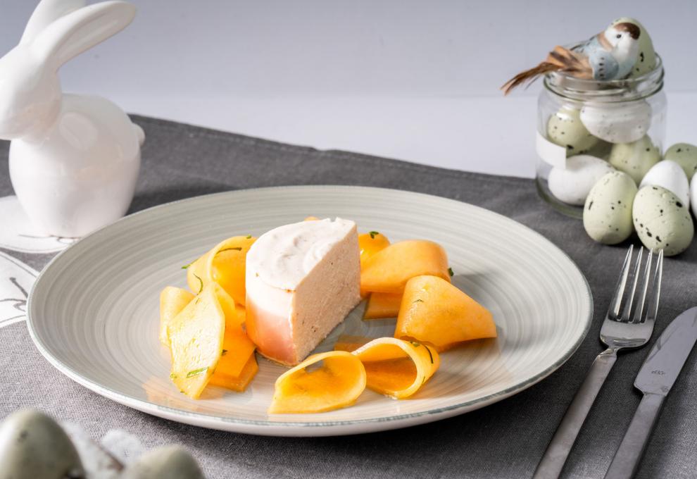 Schinkenmousse mit Melonensalat
