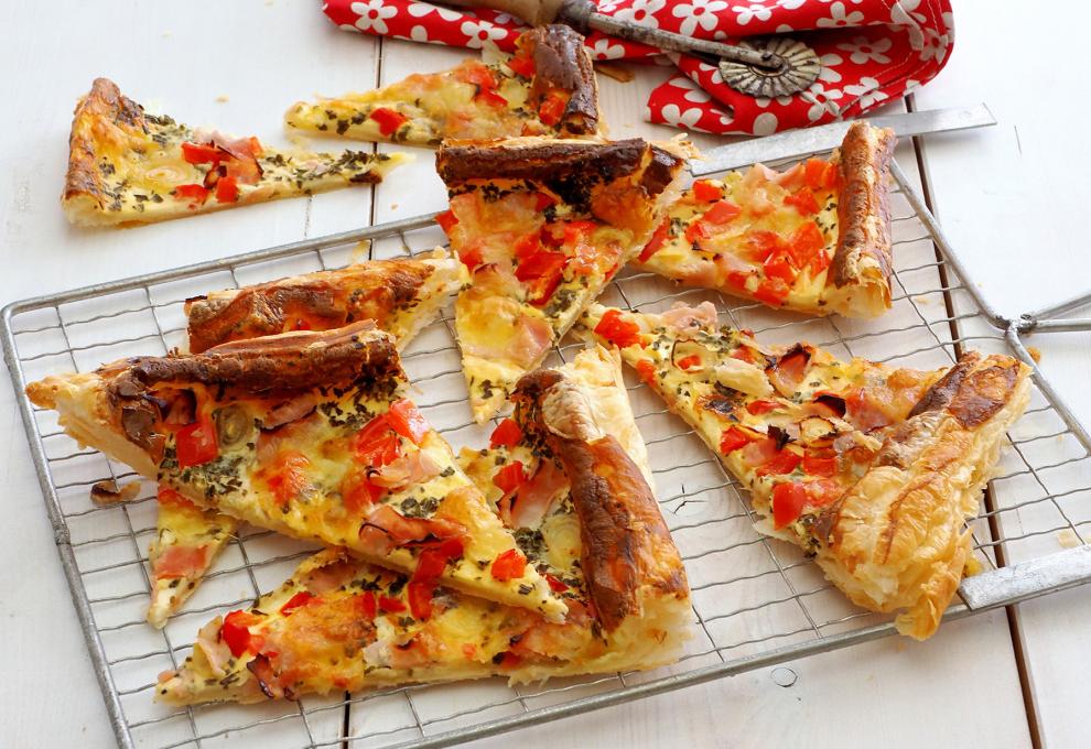 Pizzaecken aus Blätterteig