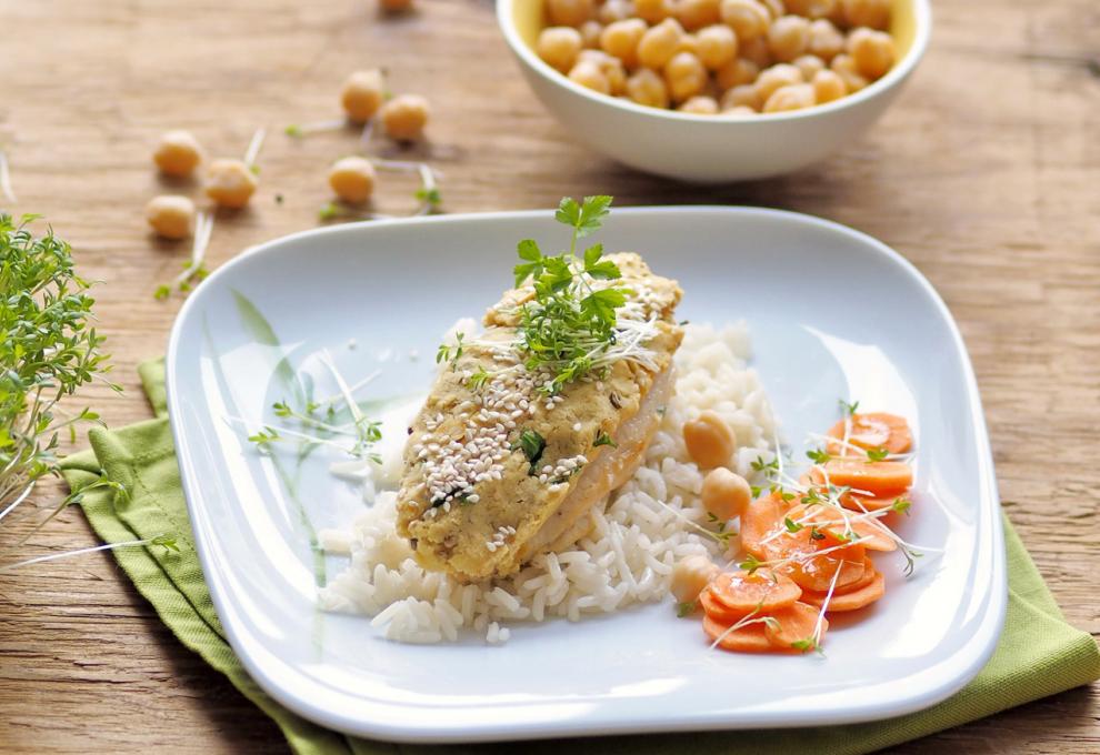 Hühnerfilet mit Kichererbsenhaube