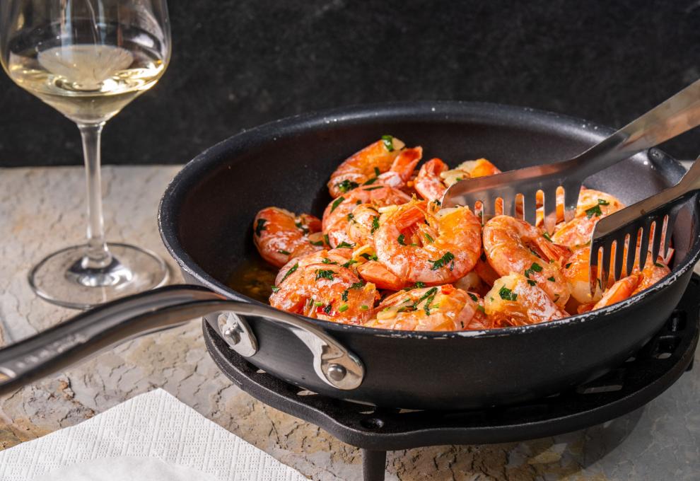 Riesengarnelen mit Knoblauch und Chili