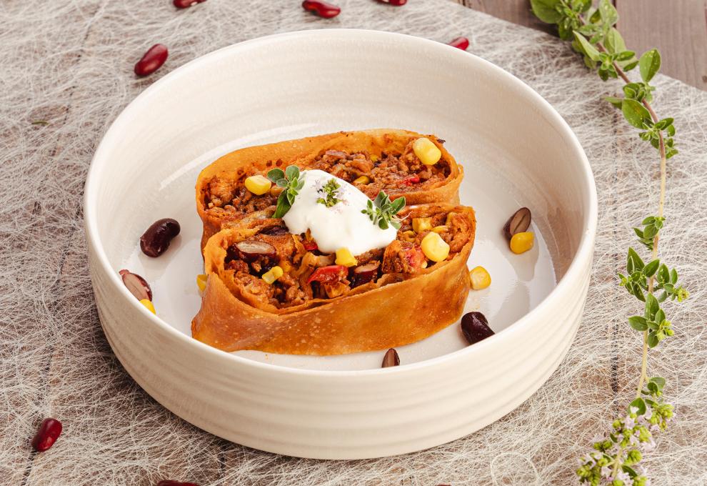 Chili con Carne im Strudelteig