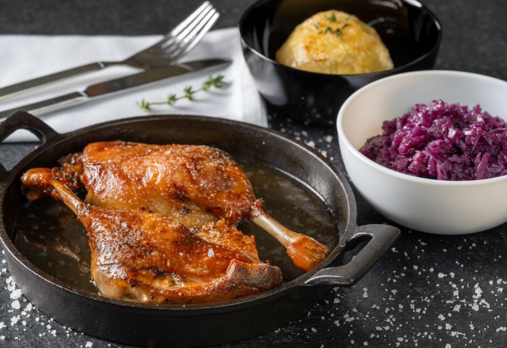 Confierte Entenkeulen