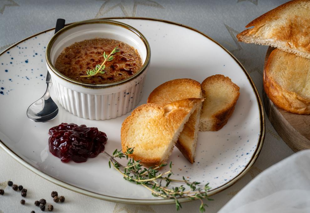 Gänseleber-Crème-brûlée