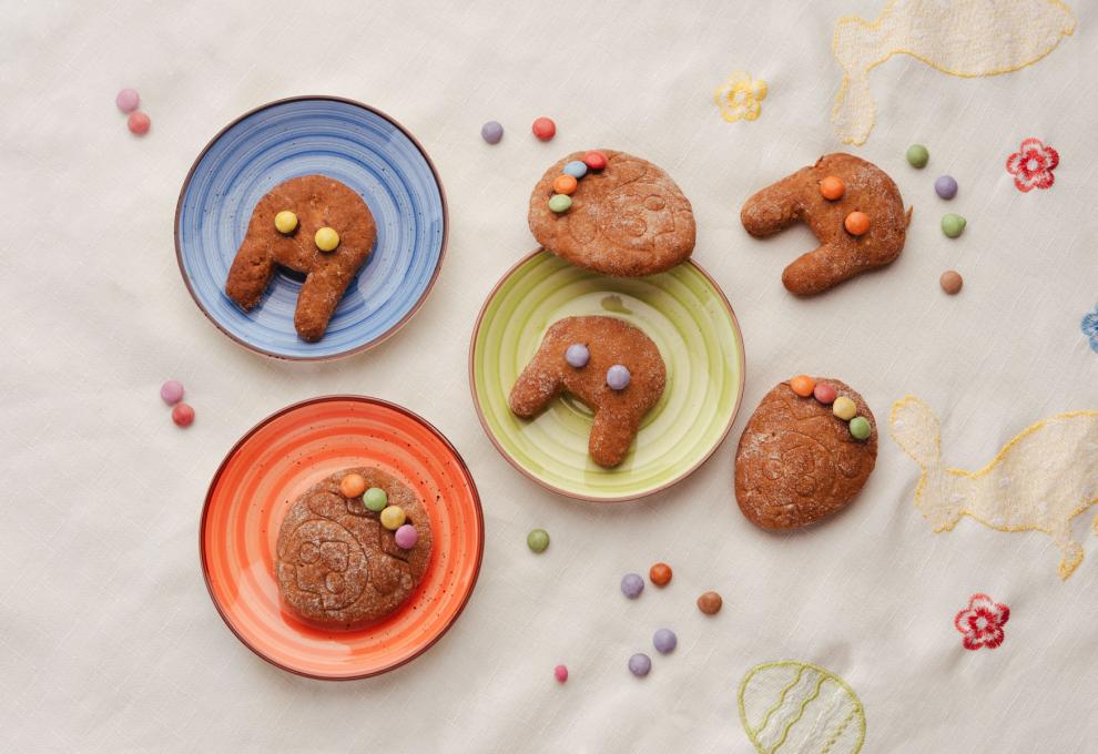 Osterhasenkekse aus Topfenteig