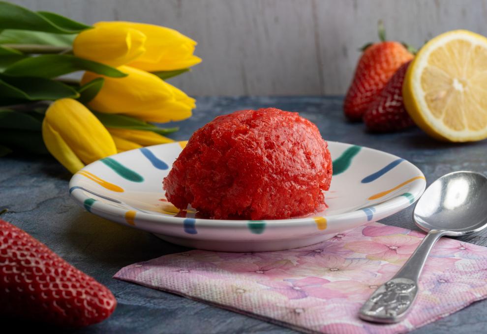 Erdbeersorbet