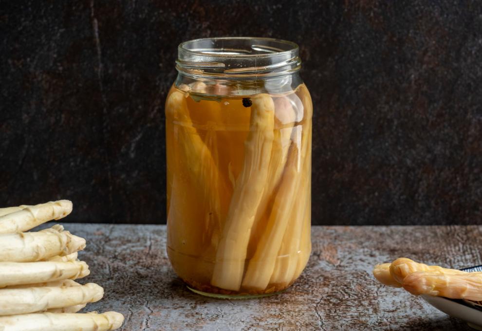 Süßsauer eingelegter Spargel