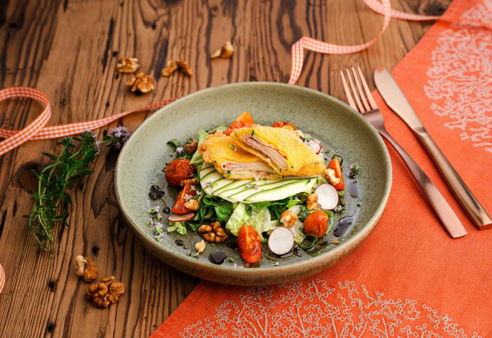 Grünes Cordon bleu von der Zucchini