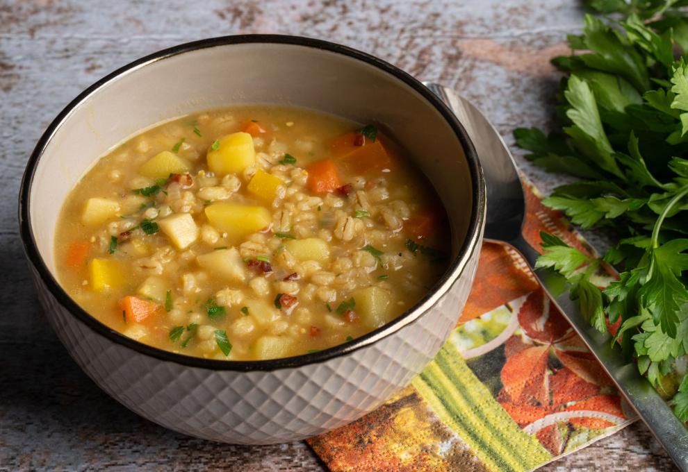 Steirische Rollgerstensuppe