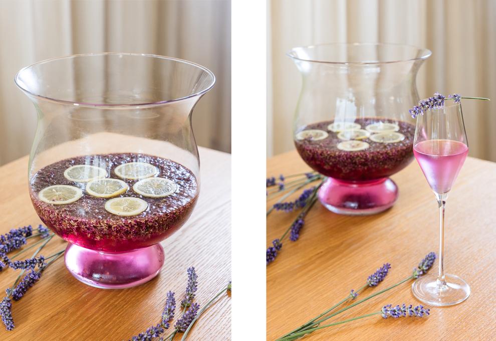 Lavendelsirup und Lavendelspritzcocktail