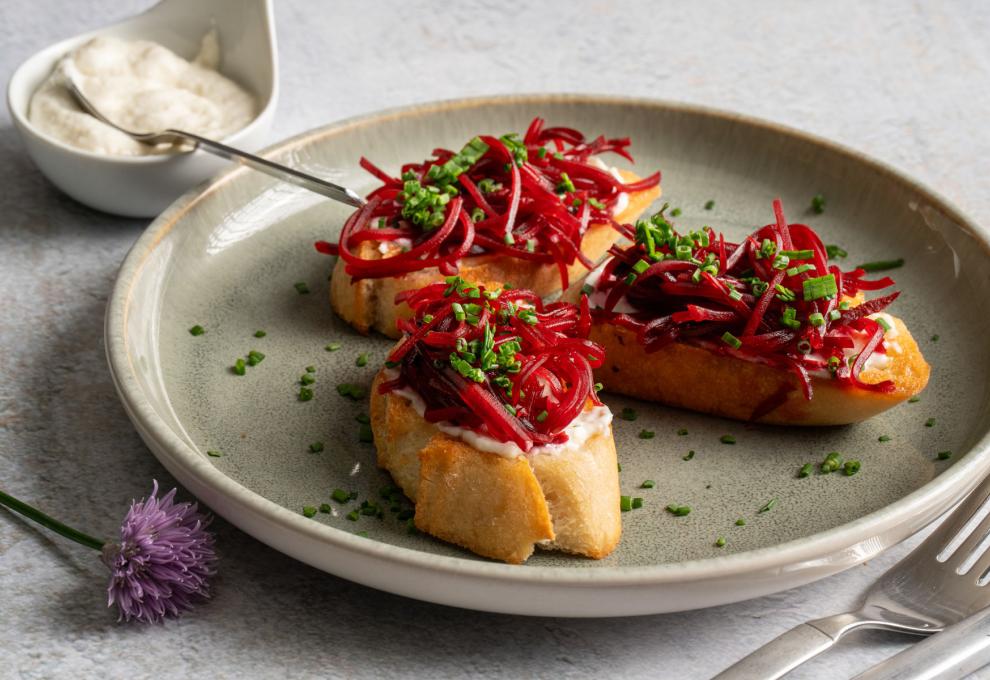 Rote-Rüben-Bruschetta