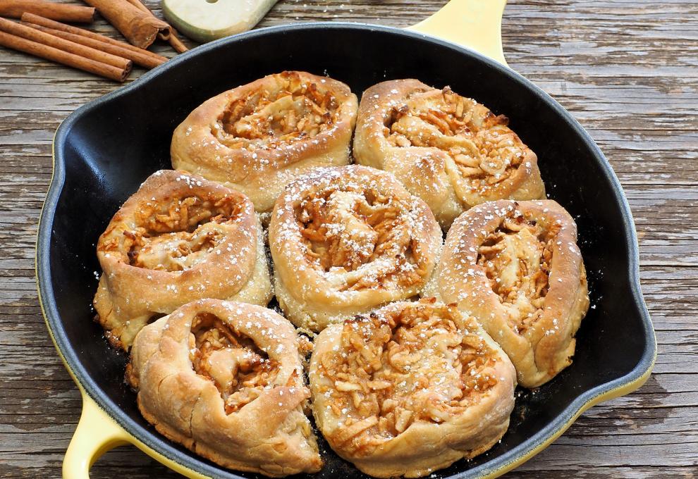 Apfelschnecken aus der Pfanne