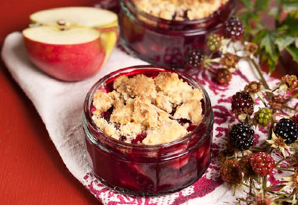 Apfel-Brombeer-Crumble » herzhafte Gerichte &amp; Speisen