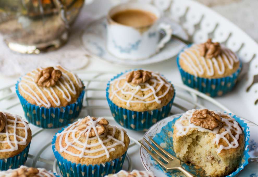 Bananen-Walnuss-Muffins