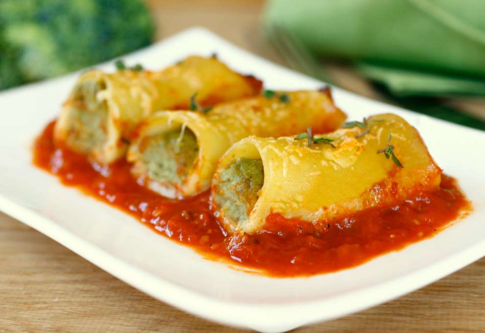 Cannelloni mit Spinat-Brokkoli-Fülle 