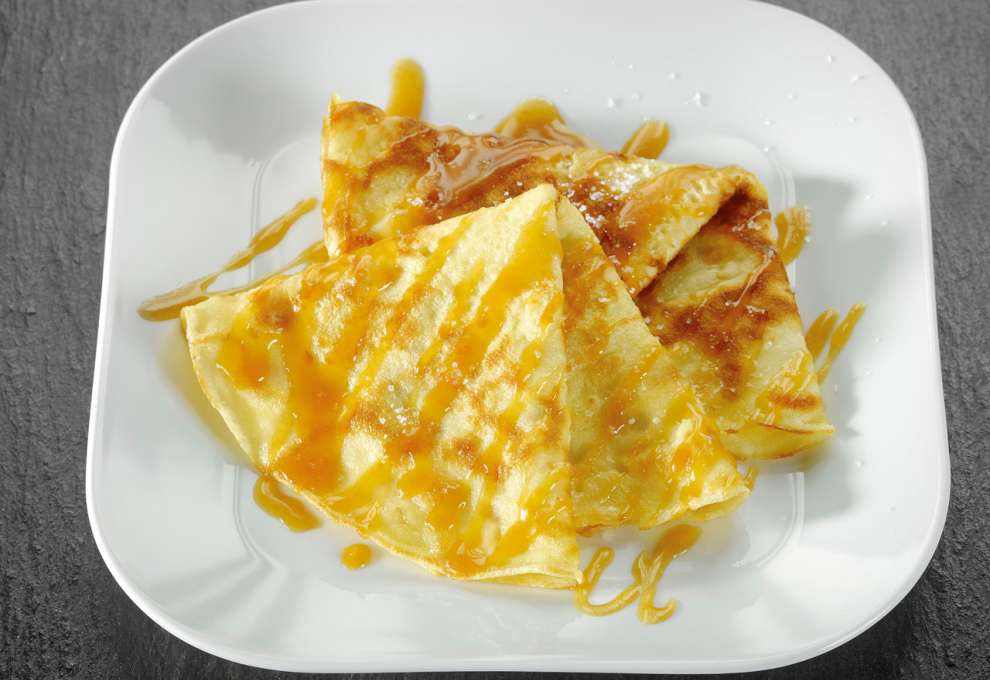 Crêpes mit Butter-Karamell