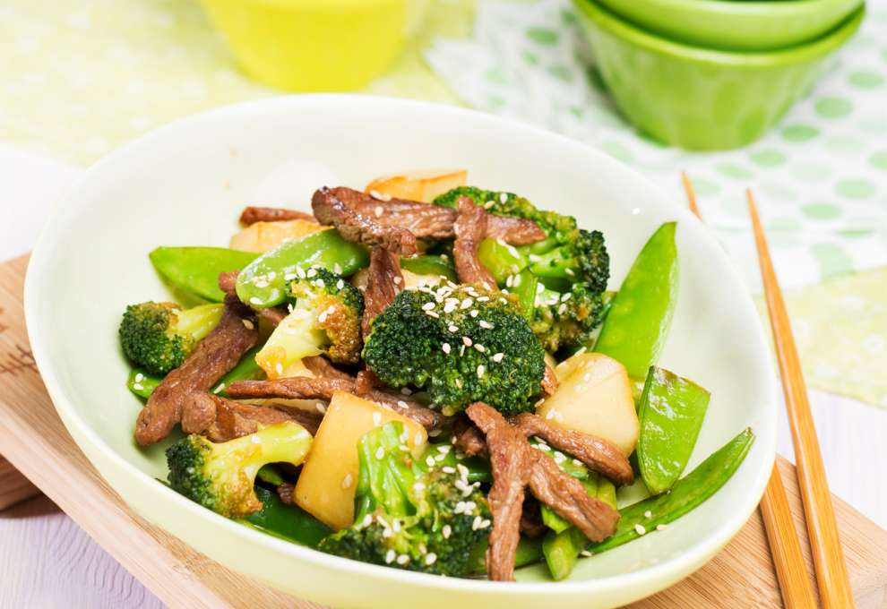 Grünes Wok-Gemüse » herzhafte Gerichte &amp; Speisen