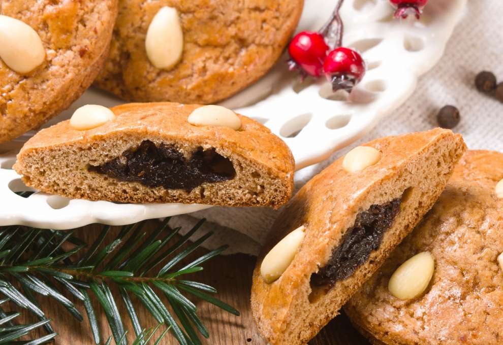 Honiglebkuchen mit Dörrzwetschkenfüllung