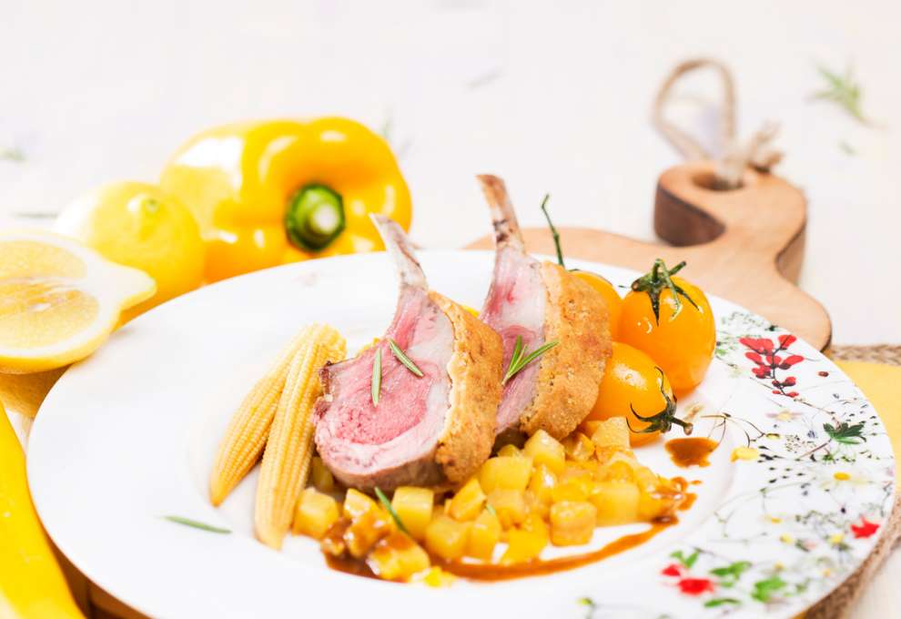 Lammkarree mit Senfkruste
