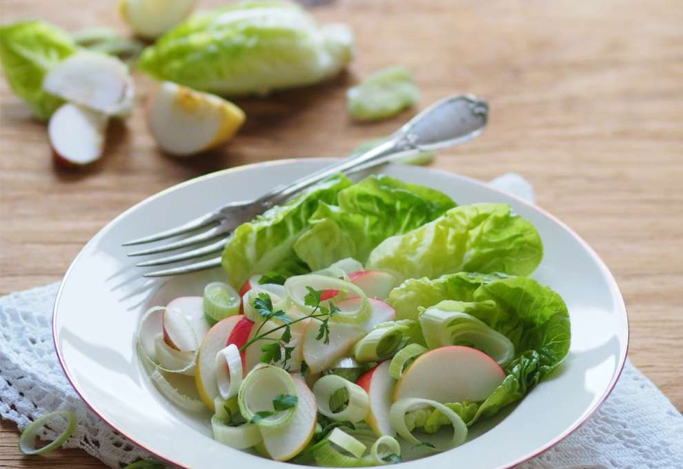 Porree-Apfel-Salat » herzhafte Gerichte &amp; Speisen