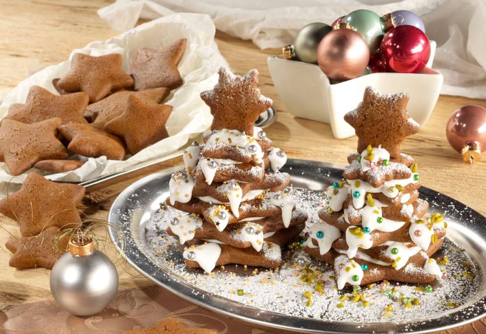 Lebkuchen-Tannenbäumchen