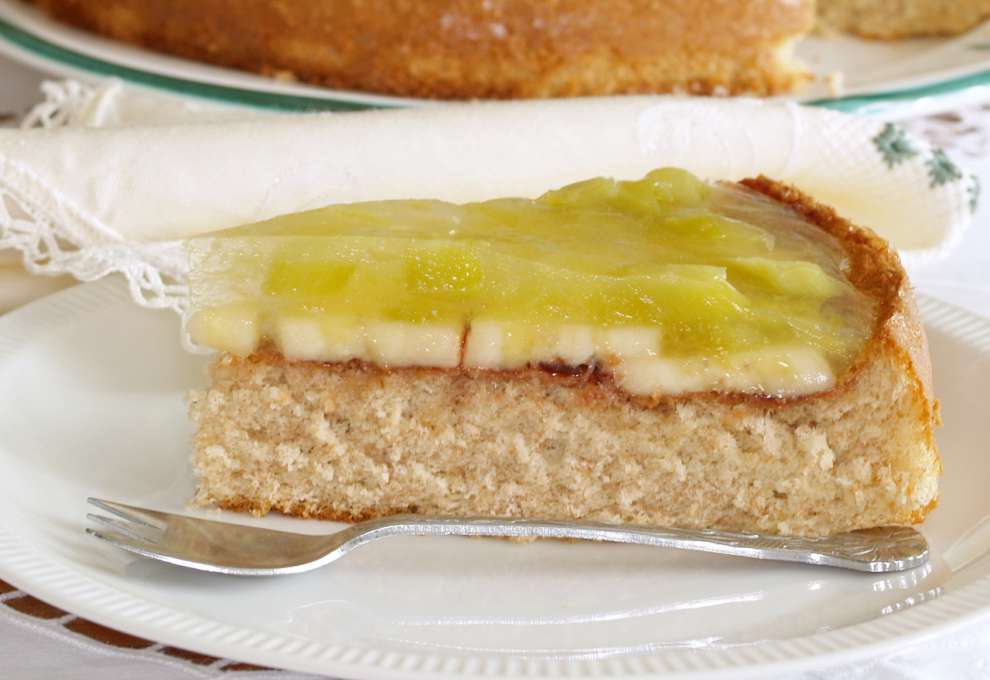 Rhabarber-Bananen-Torte