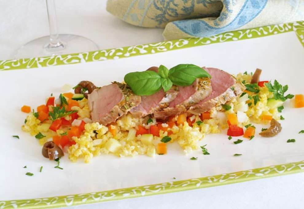Schweinsfilet mit Senfmarinade