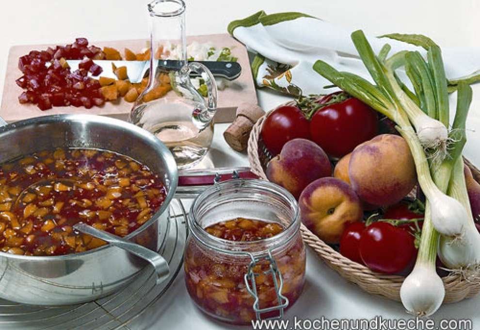 Tomaten-Pfirsich-Chutney » herzhafte Gerichte &amp; Speisen