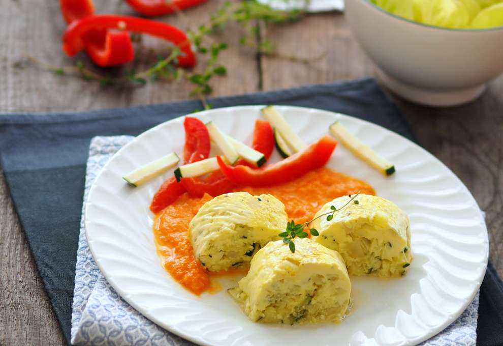 Zucchiniterrine mit Frischkäse