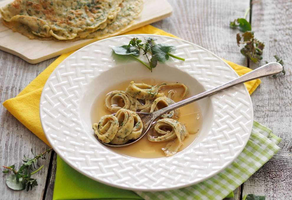 Frittaten mit Wildkräutern