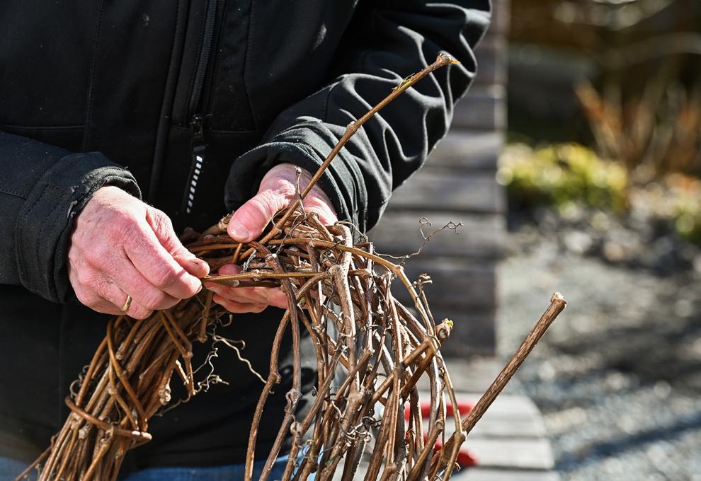 Österlicher Kranz als frühlingshafte Deko